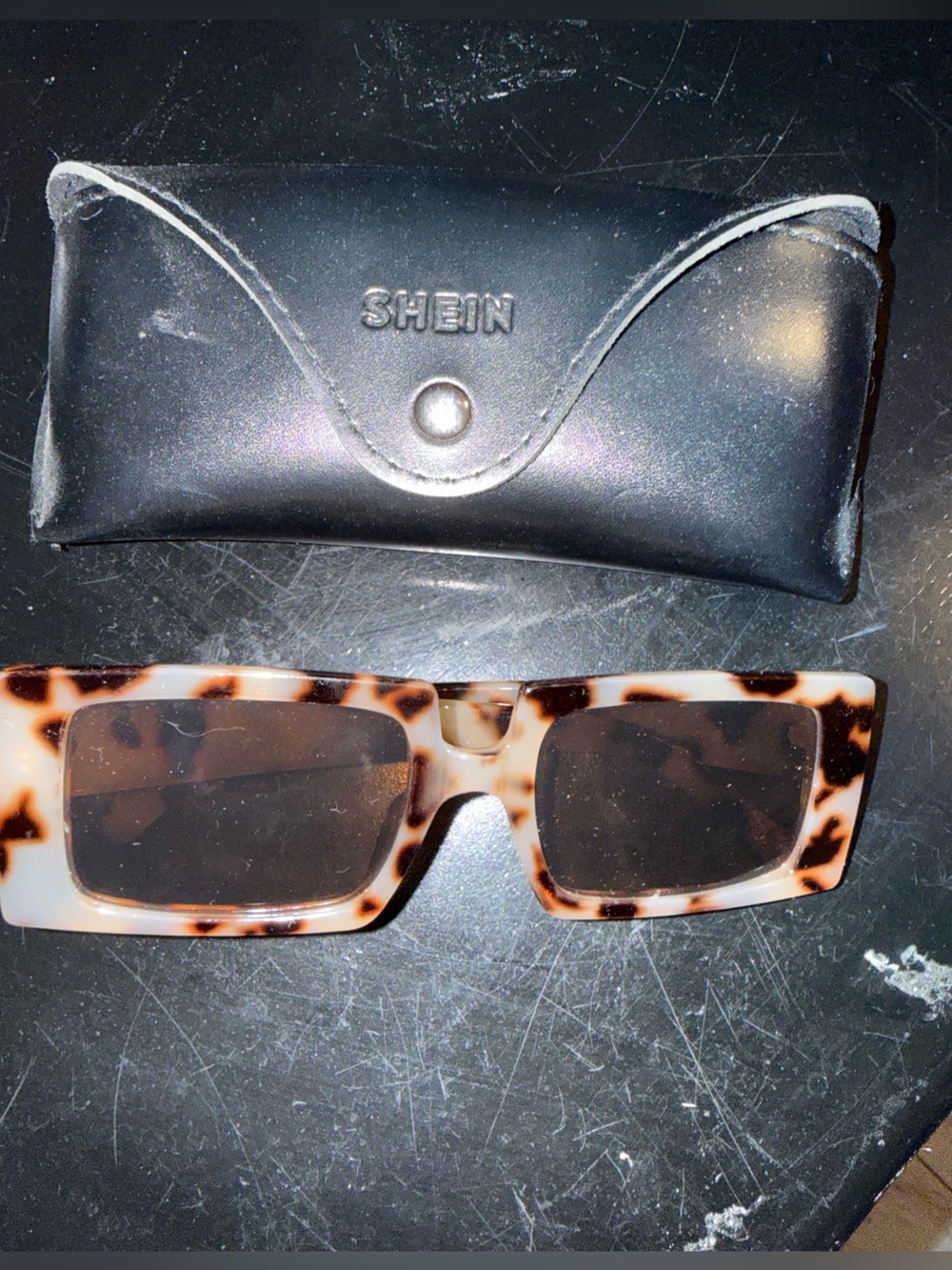 SHEIN Rectangular Tortoiseshell Sunglasses